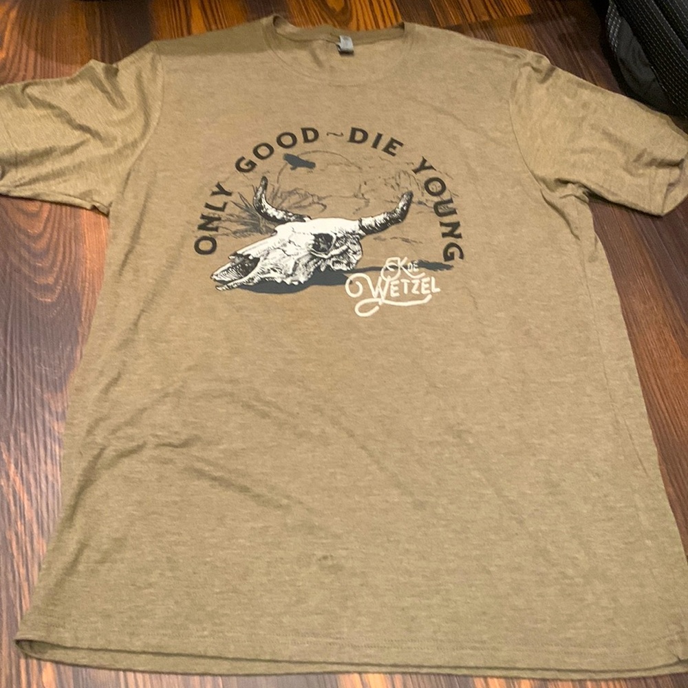 Next Level Apparel Tan Graphic Tee Koe Wetzel